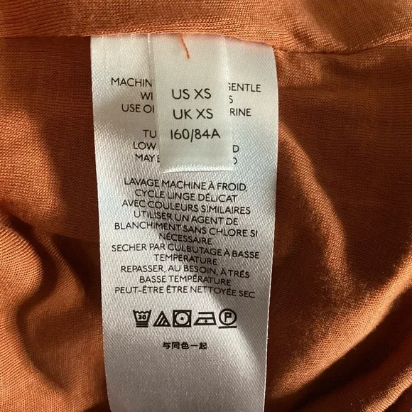 NEW Maeve by Anthropologie Dress Midi Burnt Orange NWT XS - Picture 4 of 9